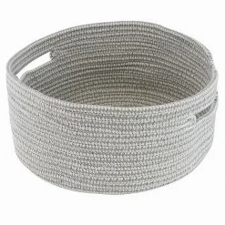 CESTINO PORTAOGGETTI CESTO CON MANICI IN TESSUTO INTRECCIATO TONDO 29X13CM 10639