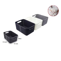 CESTINO PORTAOGGETTI ORGANIZER RETTANGOLARE CESTO PORTATUTTO BAGNO CASA 79465
