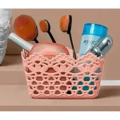 CESTINO PORTATUTTO OGGETTI CESTO MULTIUSO PLASTICA QUADRATO 18.2X18.2X11CM 79474