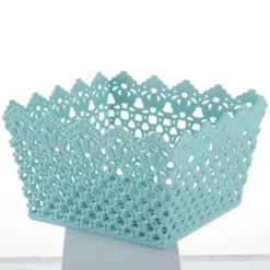 CESTINO PORTATUTTO OGGETTI CESTO MULTIUSO PLASTICA QUADRATO 18.2X18.2X11CM 79474