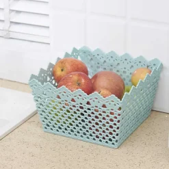 CESTINO QUADRATO PORTA TUTTO OGGETTI MULTIUSO IN PLASTICA 21.5X21.5X13 CM 79475