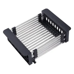 CESTINO REGOLABILE PER LAVELLO SCOLAPIATTI TELESCOPICO CESTELLO STOVIGLIE CUCINA