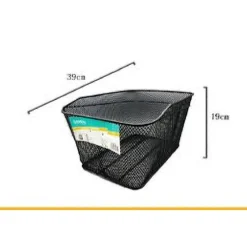 CESTINO SHOPPING PORTAPACCHI POSTERIORE BICICLETTA BICI NERO ACCESSORIO ZX-9932