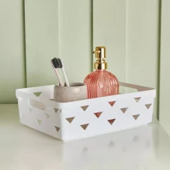 CESTO CESTINO PORTA TUTTO OGGETTI ORGANIZZATORE RETTANGOLARE 28.5X21X9 CM 10715