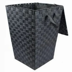 CESTO CESTINO PORTATUTTO PORTAOGGETTI BAGNO COPERCHIO 35X52CM 79104 GRIGIO SCURO