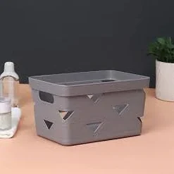 CESTO CESTINO PORTATUTTO OGGETTI ORGANIZZATORE RETTANGOLARE 21.6X14.8X12CM 10717