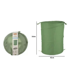 CESTO CONTENITORE PORTA BIANCHERIA BUCATO GIOCHI PIEGHEVOLE 42X50 CM VERDE 79852