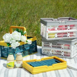 CESTO CONTENITORI CESTINO PORTAOGGETTI ORGANIZER CASSETTA PIEGHEVOLE IMPILABILE