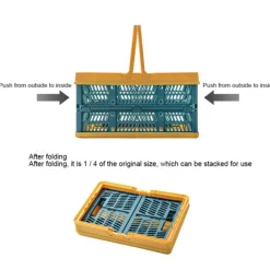 CESTO CONTENITORI CESTINO PORTAOGGETTI ORGANIZER CASSETTA PIEGHEVOLE IMPILABILE