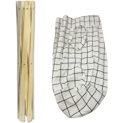 CESTO PER PANNI SPORCHI PORTABIANCHERIA PIEGHEVOLE CON MANICI SACCA RICHIUDIBILE