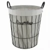 CESTO PORTA BIANCHERIA CONTENITORE IN TESSUTO CON STRUTTURA METALLO BAGNO 10632
