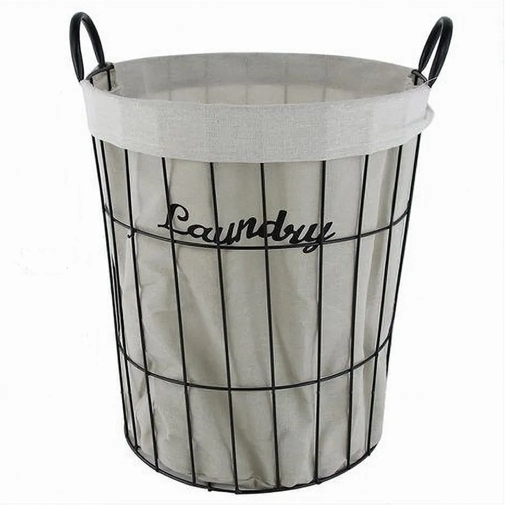 CESTO PORTA BIANCHERIA CONTENITORE IN TESSUTO CON STRUTTURA METALLO BAGNO 10632