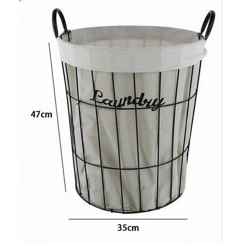 CESTO PORTA BIANCHERIA CONTENITORE IN TESSUTO CON STRUTTURA METALLO BAGNO 10632