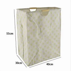 CESTO PORTA BIANCHERIA CUORI GIALLI CONTENITORE PANNI SPORCHI RICHIUDIBILE 10620