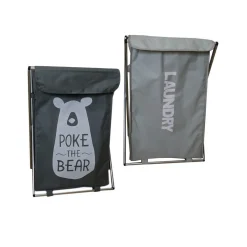 CESTO PORTA BIANCHERIA IN TESSUTO BAGNO LAVANDERIA PORTA PIEGHEVOLE 65 X 39 X 31 CM