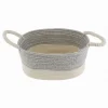 CESTO PORTA BIANCHERIA OGGETTI CORDA INTRECCIATA OVALE MANICI 35X25X16 CM 10679