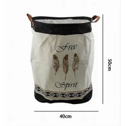 CESTO PORTA BIANCHERIA PER VESTITI SPORCHI PIEGHEVOLE FREE SPIRIT 40X50CM 10475