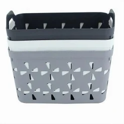 CESTO PORTA OGGETTI CESTINO PORTA TUTTO CON MANIGLIE 31X21X21 CM ASSORTITI 10726