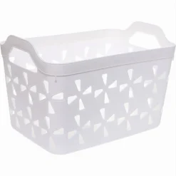 CESTO PORTA OGGETTI CESTINO PORTA TUTTO CON MANIGLIE 31X21X21 CM ASSORTITI 10726