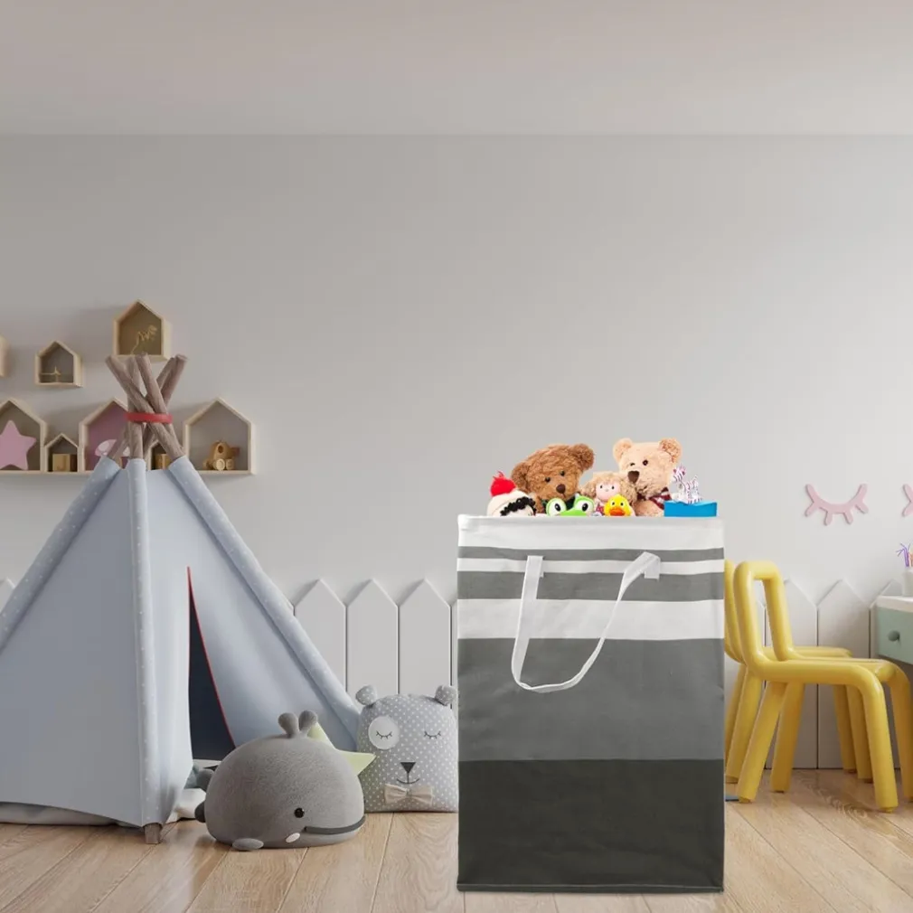 CESTO PORTABIANCHERIA LAVANDERIA PIEGHEVOLE CON MANICI AUTOPORTANTE PER VESTITI BAGNO