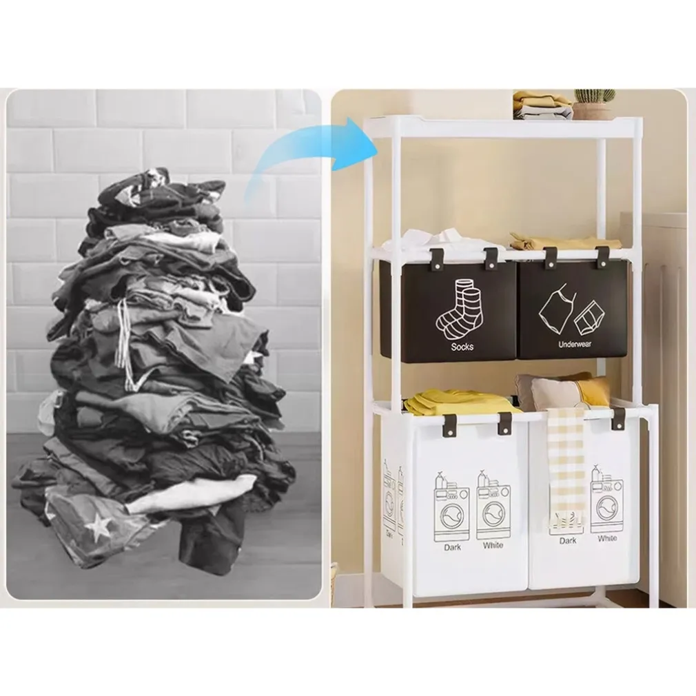 CESTO PORTABIANCHERIA ORGANIZER PER LAVANDERIA VESTITI DECORAZIONE BAGNO CON RUOTE