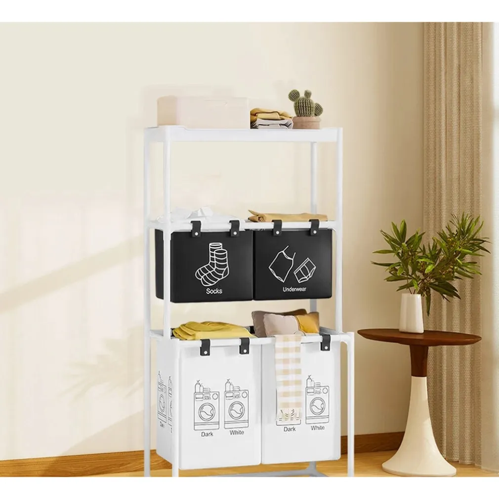 CESTO PORTABIANCHERIA ORGANIZER PER LAVANDERIA VESTITI DECORAZIONE BAGNO CON RUOTE