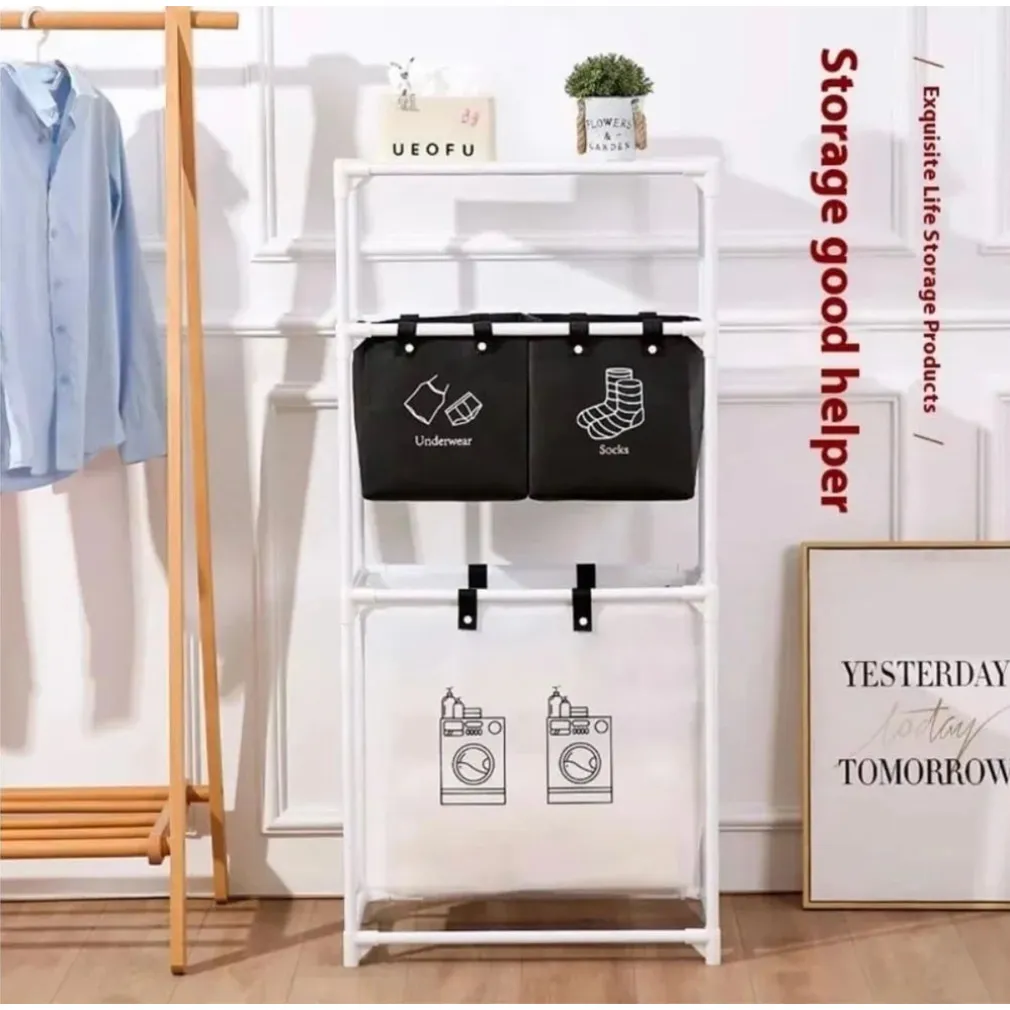 CESTO PORTABIANCHERIA ORGANIZER PER LAVANDERIA VESTITI DECORAZIONE BAGNO CON RUOTE