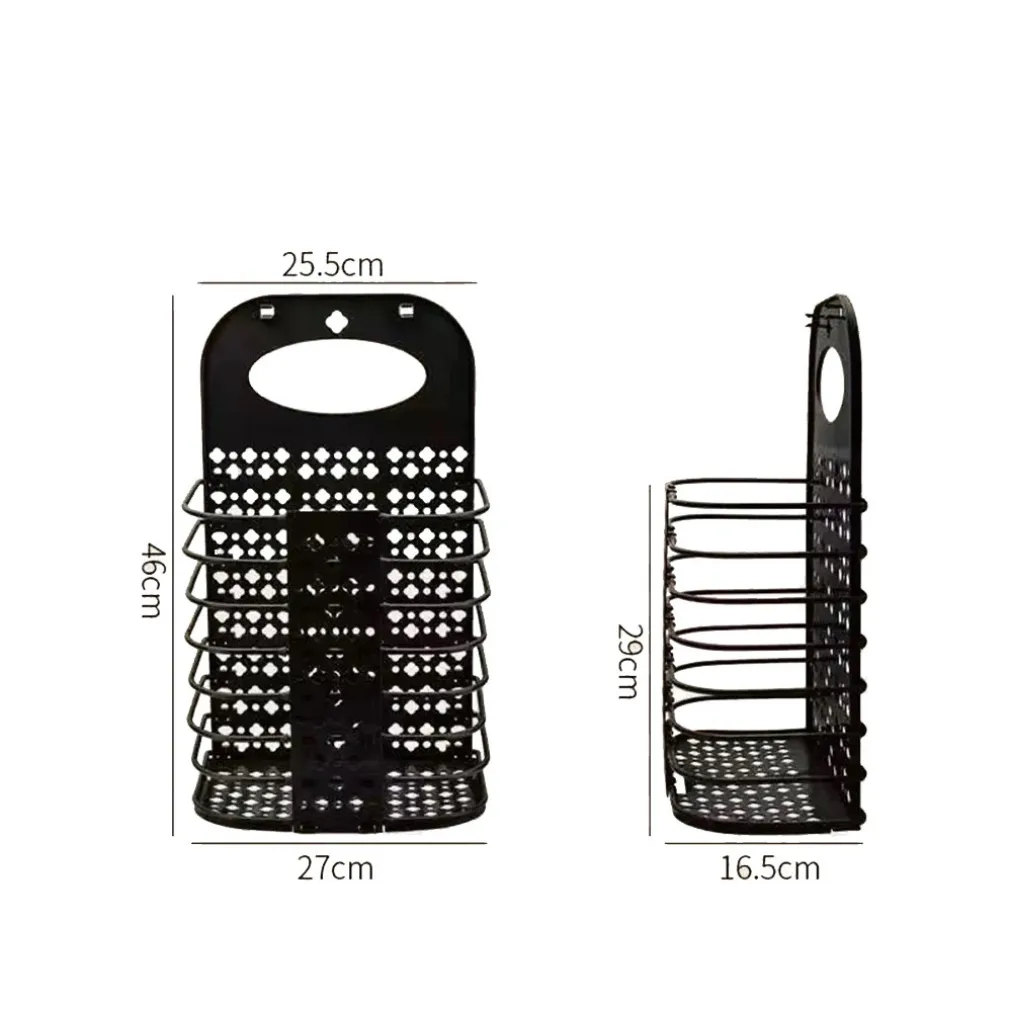 CESTO PORTABIANCHERIA PIEGHEVOLE A PARETE SALVASPAZIO CON MANICO CAMERA SOGGIORNO BAGNO