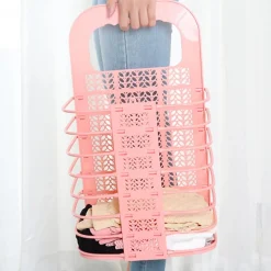 CESTO PORTABIANCHERIA PIEGHEVOLE A PARETE SALVASPAZIO CON MANICO CAMERA SOGGIORNO BAGNO