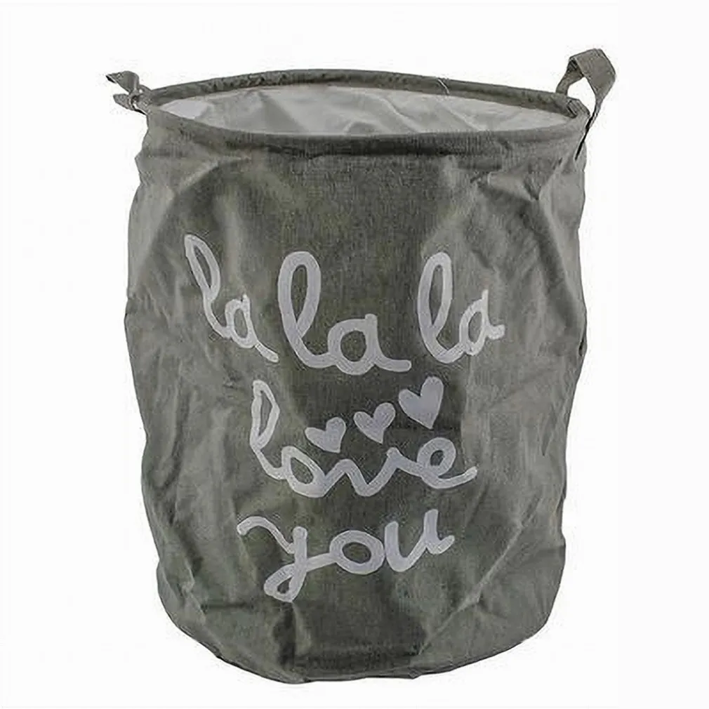 CESTO PORTABIANCHERIA PIEGHEVOLE SCRITTA ORGANIZER VESTITI SPORCHI 35X45CM 10472