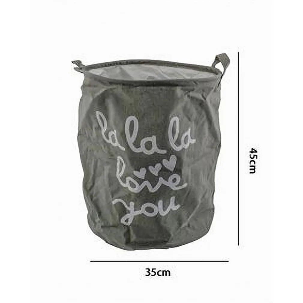 CESTO PORTABIANCHERIA PIEGHEVOLE SCRITTA ORGANIZER VESTITI SPORCHI 35X45CM 10472