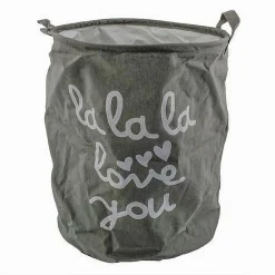 CESTO PORTABIANCHERIA PIEGHEVOLE SCRITTA ORGANIZER VESTITI SPORCHI 40X50CM 10473