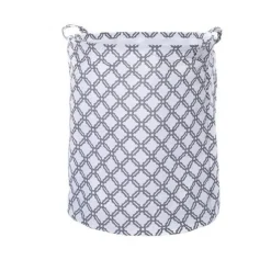 CESTO SACCO PORTA BIANCHERIA PORTABIANCHERIA IN TESSUTO FANTASIA GRIGIA 79212