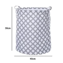 CESTO SACCO PORTA BIANCHERIA PORTABIANCHERIA IN TESSUTO FANTASIA GRIGIA 79212