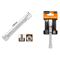 CHIAVE A BUSSOLA TUBO ESAGONALE DA 105 MM DOPPIE BOCCHE ESAGONALI 6-7 MM 97547