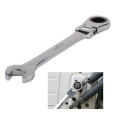 CHIAVE A CRICCHETTO COMBINATA 23MM TESTA PIEGHEVOLE CROMO VANADIO UTENSILE 91744