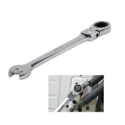 CHIAVE A CRICCHETTO COMBINATA 8 MM TESTA PIEGHEVOLE CROMO VANADIO UTENSILE 91730