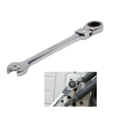 CHIAVE A CRICCHETTO COMBINATA 11MM TESTA PIEGHEVOLE CROMO VANADIO UTENSILE 91733