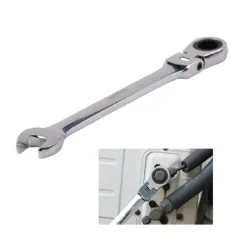 CHIAVE A CRICCHETTO COMBINATA 7 MM TESTA PIEGHEVOLE CROMO VANADIO UTENSILE 91729