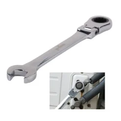 CHIAVE A CRICCHETTO COMBINATA 19MM TESTA PIEGHEVOLE CROMO VANADIO UTENSILE 91740