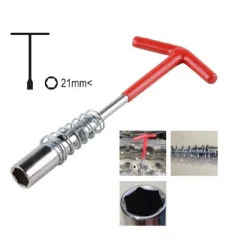 CHIAVE A T CON BUSSOLA ESAGONALE 21 MM SMONTA CANDELA CANDELE AUTO MOTO 91635