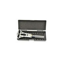 CHIAVE APRICASSA UNIVERSALE APRI CASSA CASSE OROLOGI RIPARA OROLOGIO CON 18 PUNTE DIVERSE