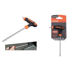 CHIAVE BRUGOLA T TRAPEZOIDALE PUNTA STELLA T20X100MM IMPUGNATURA ERGONOMICA 91804