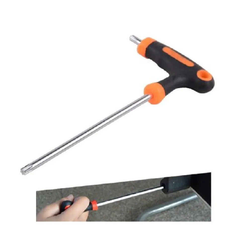 CHIAVE BRUGOLA T TRAPEZOIDALE PUNTA STELLA T20X100MM IMPUGNATURA ERGONOMICA 91804