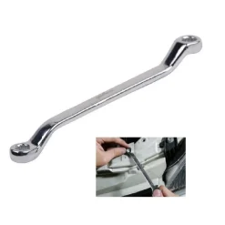 CHIAVE FISSA POLIGONALE DOPPIA TESTA CURVA 20-22MM ANELLO A STELLA CROMATA 91697