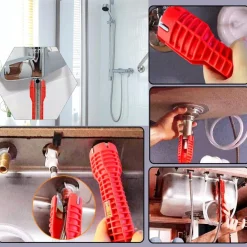 CHIAVE MULTIFUNZIONE A BUSSOLA PER INSTALLAZIONE RUBINETTI TUBO BAGNO IDRAULICO