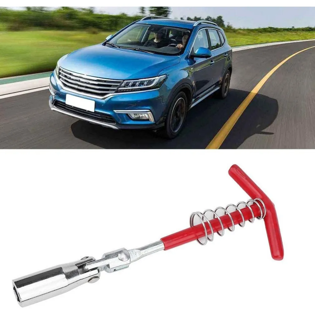 CHIAVE PER CANDELE REGOLABILE IMPUGNATURA A T RIPARAZIONE AUTO PRESA CANDELA 16MM