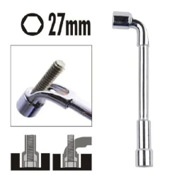 CHIAVE TIPO L BUSSOLA 27MM BOCCA ESAGONALE CROMO VANADIO ACCIAIO 91633 FERRAMENTA