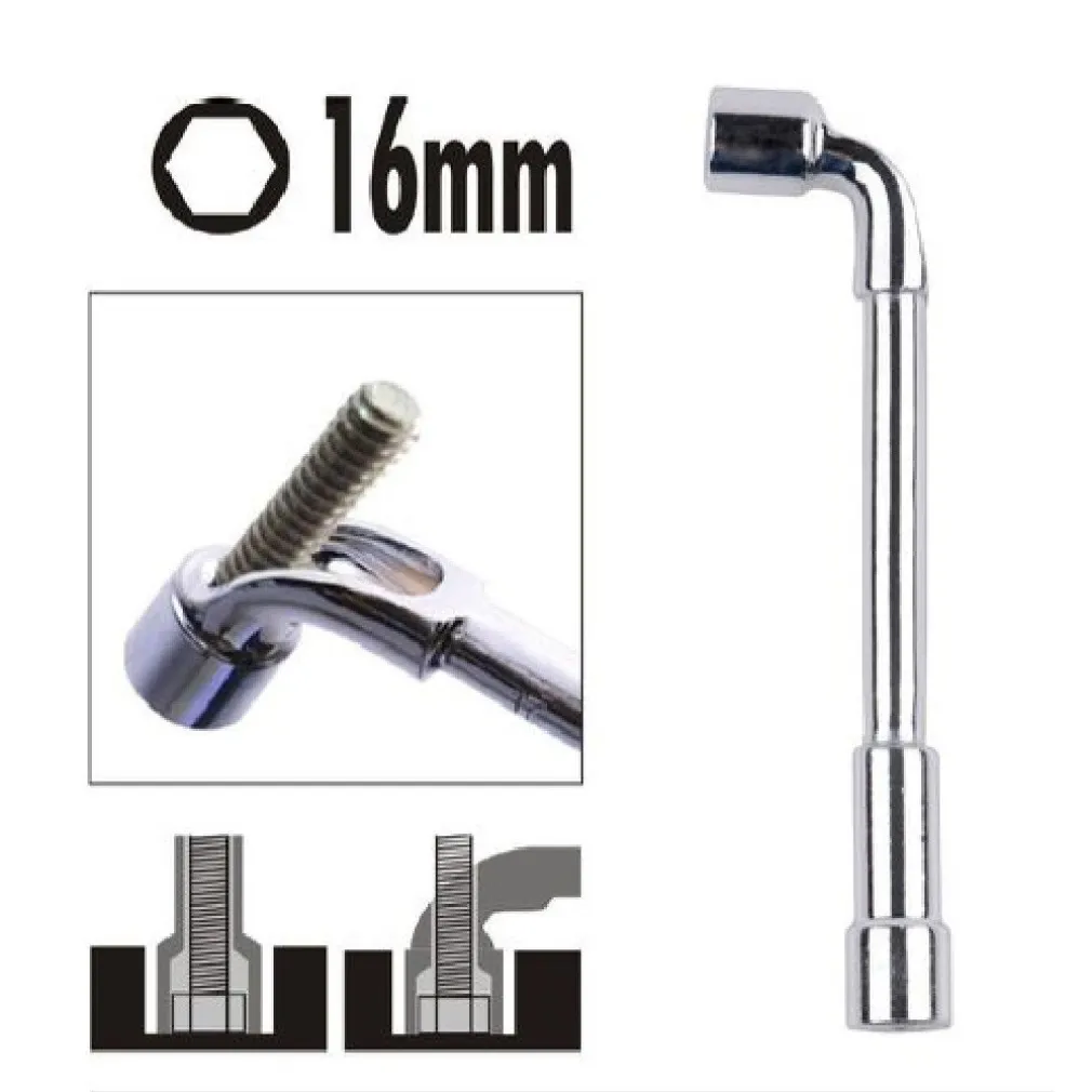 CHIAVE TIPO L BUSSOLA 16MM BOCCA ESAGONALE CROMO VANADIO ACCIAIO 91624 FERRAMENTA