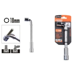 CHIAVE TIPO L BUSSOLA 18MM BOCCA ESAGONALE CROMO VANADIO ACCIAIO 91626 FERRAMENTA